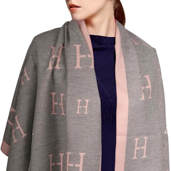 Pashmina Silky Shawl Pink Wrap 74.4" x 24.4" - Picture 3 of 7